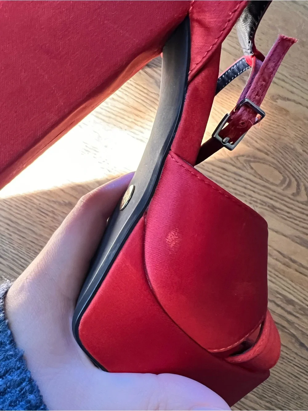Zara Orange Satin Platform Sandal Heels